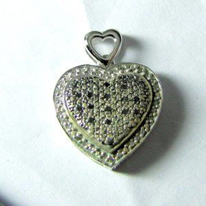 Beautiful 925 Sterling Silver OTC Diamond Heart Pendant